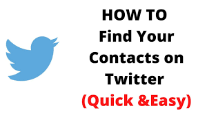 find contacts in twitter