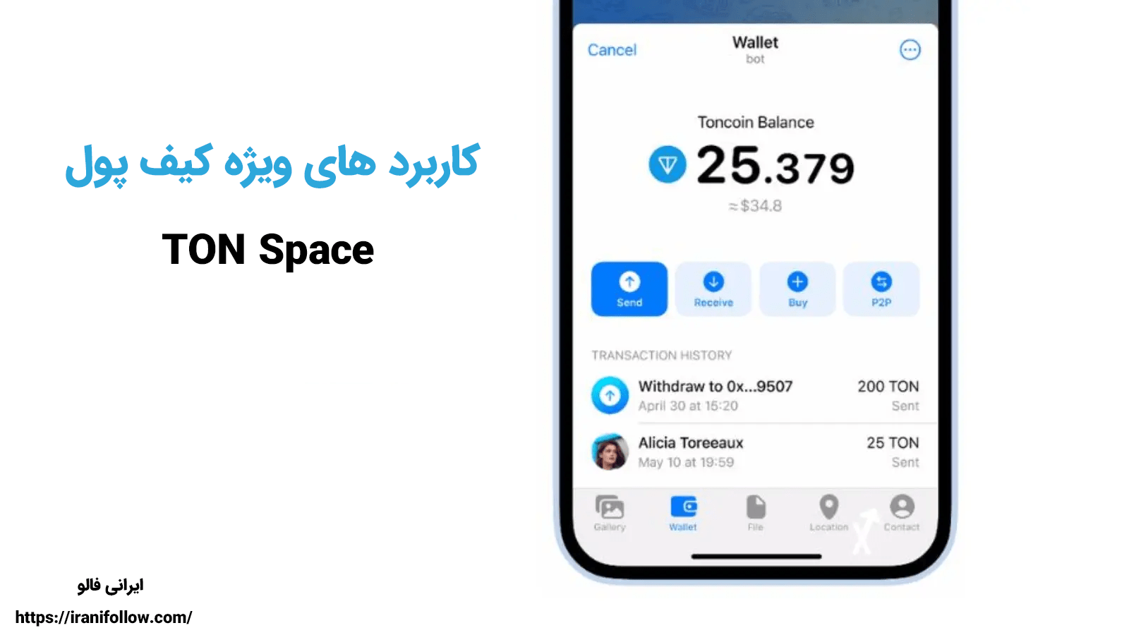 کاربرد های ویژه کیف پول TON Space